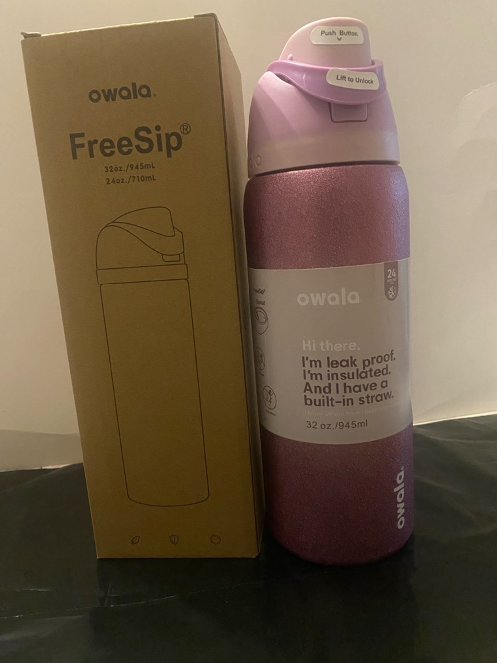 Owala FreeSip Insulated Water Bottle - Pink